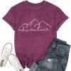 Women Mountain Adventure Workout Tanks Hiking Camping Graphic Athletic Saonta Funny Tee Tops