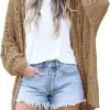 Lightweight Summer Cardigan for Women Spring Netted Crochet Knit Cardigans Sweaters
