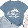 Women Mountain Adventure Workout Tanks Hiking Camping Graphic Athletic Saonta Funny Tee Tops