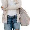 Women's Cardigans Button Down Solid Knit Loose Cardigans with Pockets