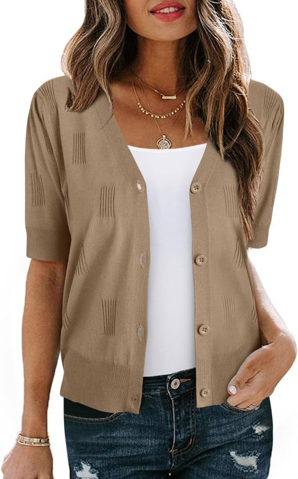 Womens Cardigans Summer 2024 Cropped Lightweight Short Saonta Bolero Shrugs Sweater Cozy Clouds