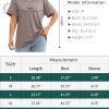 Womens T Shirts 2024 Short Saonta V-Neck Shirts Cute Fit Summer Casual Tee Tops S-XXL