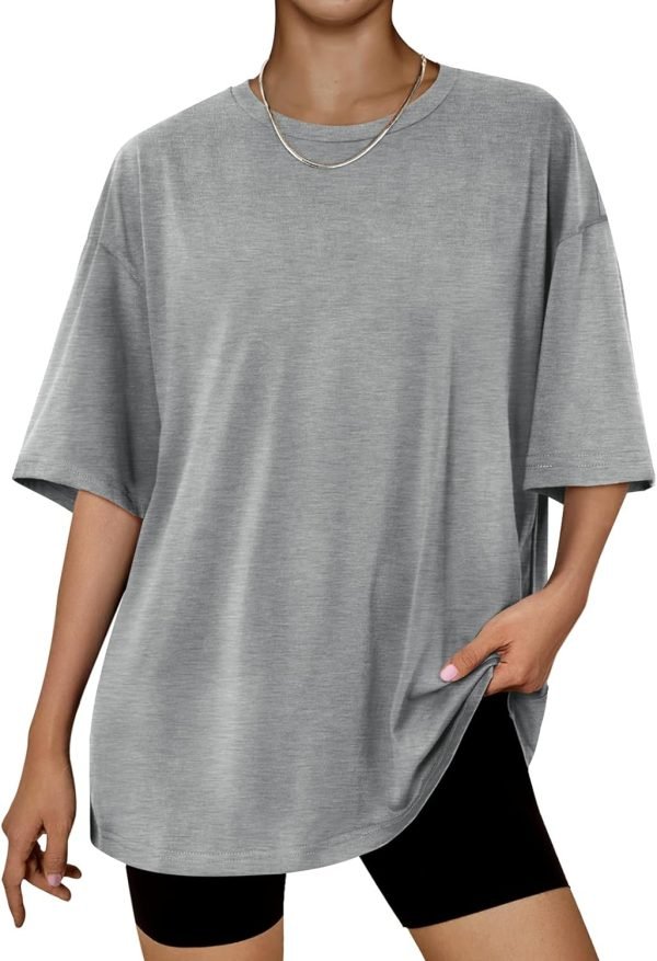 Trendy Queen Womens Fashion Workout T Shirts Athletic Plus Size Tops Summer Trendy Clothes 2024 Short Saonta Spring Tee