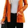 Women's Cardigans Button Down Solid Knit Loose Cardigans with Pockets