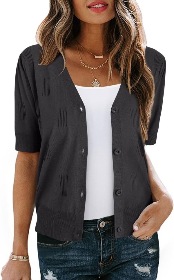 Womens Cardigans Summer 2024 Cropped Lightweight Short Saonta Bolero Shrugs Sweater Cozy Clouds