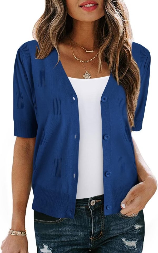 Womens Cardigans Summer 2024 Cropped Lightweight Short Saonta Bolero Shrugs Sweater Cozy Clouds