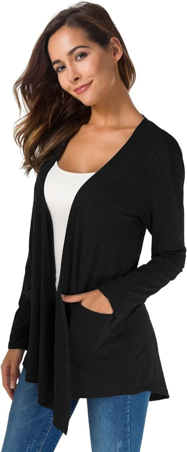 Cardigans for Women Loose Casual Long Saontad Open Front Breathable Cardigans with Pockets