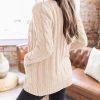 Womens Open Front Cardigan Fashion Button Down Cable Knit Chunky Outwear Coats