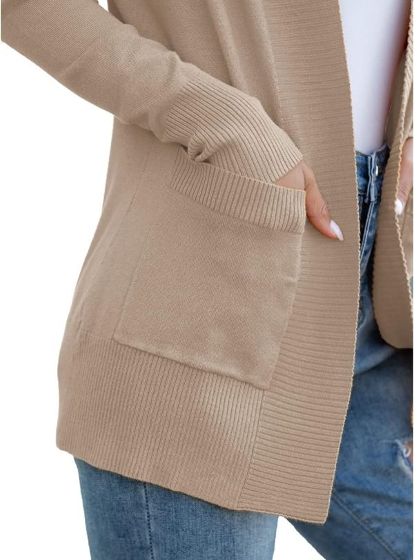 Women's Cardigans with Pockets Casual Lightweight Open Front Cardigan Sweaters for Women (S-2XL)