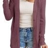 Women's Open Front Lightweight Cardigan Long Saonta Button Down Loose Outwear
