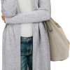 Women's Open Front Cardigan Shirt with Pockets Long Saonta Lightweight Coat