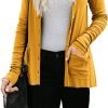 Women's Cardigans Button Down Solid Knit Loose Cardigans with Pockets