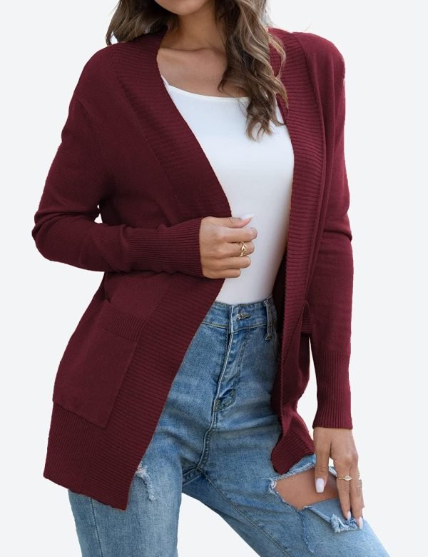 Women's Cardigans with Pockets Casual Lightweight Open Front Cardigan Sweaters for Women (S-2XL)