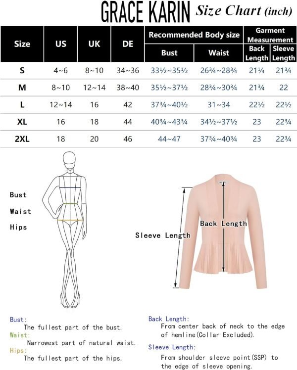 Women's Casual Draped Open Front Cropped Cardigan Long Saonta Sweater Peplum Knit Outwear