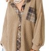 Womens Waffle Knit Shacket Jacket Casual Long Saonta Button Down Shirts Dressy Blouses Tops