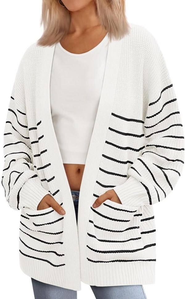 Womens Oversized Cardigans Soft Knit Cardigan Sweater with Pockets