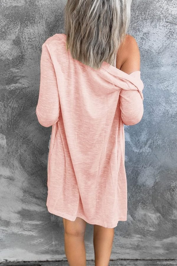 Women's Open Front Lightweight Cardigan Long Saonta Button Down Loose Outwear