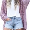 Lightweight Summer Cardigan for Women Spring Netted Crochet Knit Cardigans Sweaters
