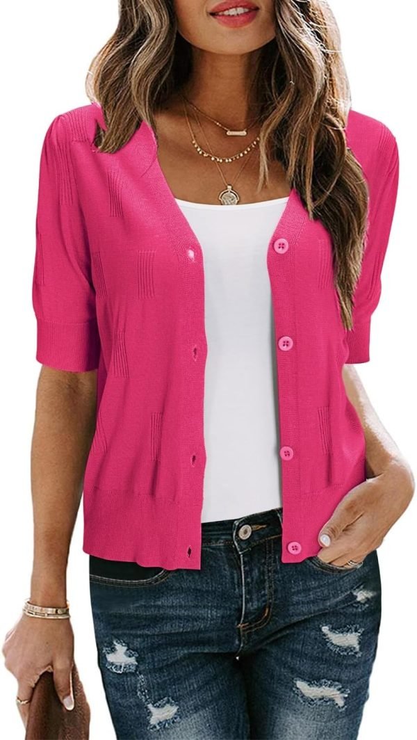 Womens Cardigans Summer 2024 Cropped Lightweight Short Saonta Bolero Shrugs Sweater Cozy Clouds