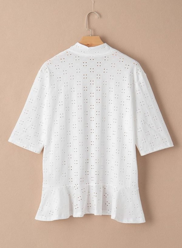 Lightweight Summer Cardigan for Women Spring Netted Knit Ruffle Half Saonta Kimono Cover Ups