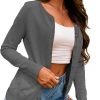 71rSmIYm0aS._AC_SL1500 Women's Button Down Crew Neck Long Saonta Soft Knit Cardigan Sweaters