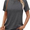 T Shirts Short Saonta Crewneck Tees for Women Trendy Lightweight Soft Casual Summer Tops Clothes 2024