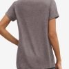 T Shirts Short Saonta V Neck Tees for Women Fashion Tops Trendy Lightweight Soft Casual Summer Outfits Clothes 2024