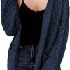 Women's 2024 Fashion Casual Open Front Long Saonta Chunky Cable Knit Cardigans Sweaters Outerwear Coats with Pockets