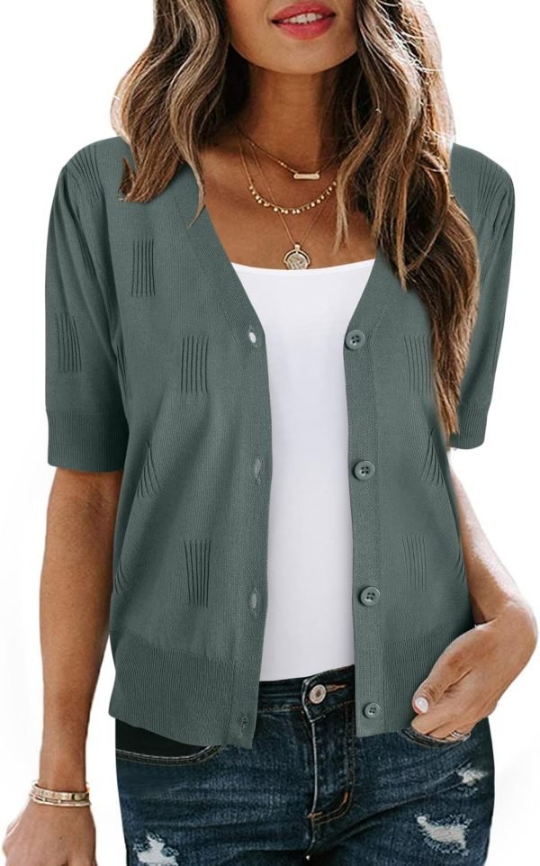 Womens Cardigans Summer 2024 Cropped Lightweight Short Saonta Bolero Shrugs Sweater Cozy Clouds