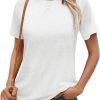 T Shirts Short Saonta Crewneck Tees for Women Trendy Lightweight Soft Casual Summer Tops Clothes 2024