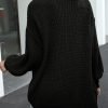 Women's 2024 Fall Open Front Long Lantern Saonta Cardigan Oversized Chunky Outwear with Pocket