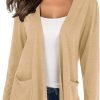 Cardigans for Women Loose Casual Long Saontad Open Front Breathable Cardigans with Pockets