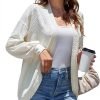 Womens Eyelet Cardigans Casual Open Front Soft Lightweight Lantern Long Saonta Cardigan S-XXL