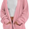 Womens Oversized Cardigans Soft Knit Cardigan Sweater with Pockets