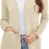 81SJpHircvL._AC_SL1500 Women's Button Down Crew Neck Long Saonta Soft Knit Cardigan Sweaters