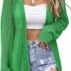 Women's Crochet Cardigan Sweater Long Saonta Open Front Lightweight Boho Cover Up Summer Knit Cardigans