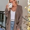 Womens Oversized Cardigans Soft Knit Cardigan Sweater with Pockets