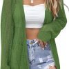 Women's Crochet Cardigan Sweater Long Saonta Open Front Lightweight Boho Cover Up Summer Knit Cardigans