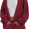 Womens Oversized Cardigans Soft Knit Cardigan Sweater with Pockets