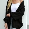 Women's 2024 Fall Open Front Long Lantern Saonta Cardigan Oversized Chunky Outwear with Pocket