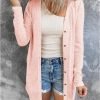 Women's Open Front Lightweight Cardigan Long Saonta Button Down Loose Outwear
