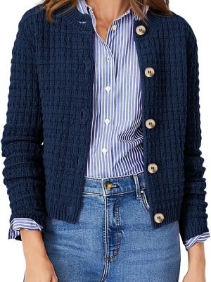 81mXxH3OdCL._AC_SL1500 Womens Knit Cardigan Long Saonta Open Front Button Down Jacket
