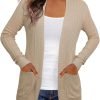 Women's Cardigans with Pockets Casual Lightweight Open Front Cardigan Sweaters for Women (S-2XL)