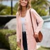Women's Open Front Lightweight Cardigan Long Saonta Button Down Loose Outwear