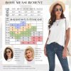 Basic T Shirts for Women UPF 50+ Short Saonta Casual Summer Tops Trendy Solid Loose Fit Tshirt