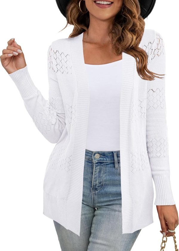 Women's Sweaters Boho Long Saonta Open Front Chunky Cable Knit Cardigan