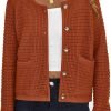 Womens Open Front Button Down Long Saonta Pockets Chunky Knit Cardigan Sweaters
