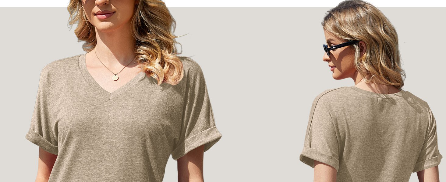 women summer top casual tee shirt white t-shirt black tshirt v neck loose short Saonta