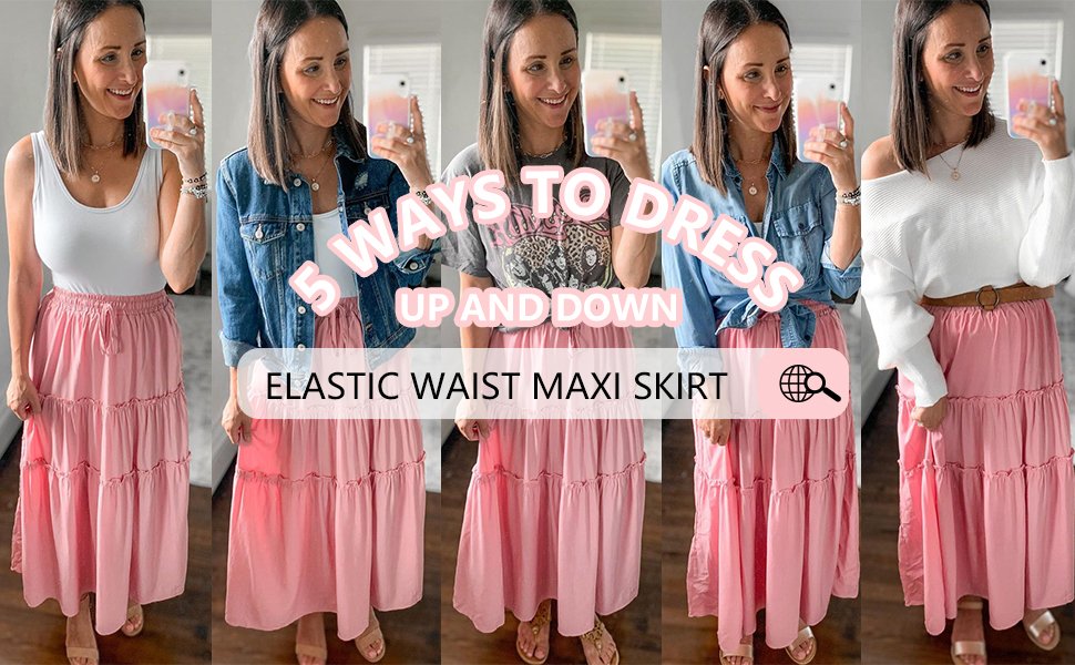 Ruffled Maxi Skirts for Women