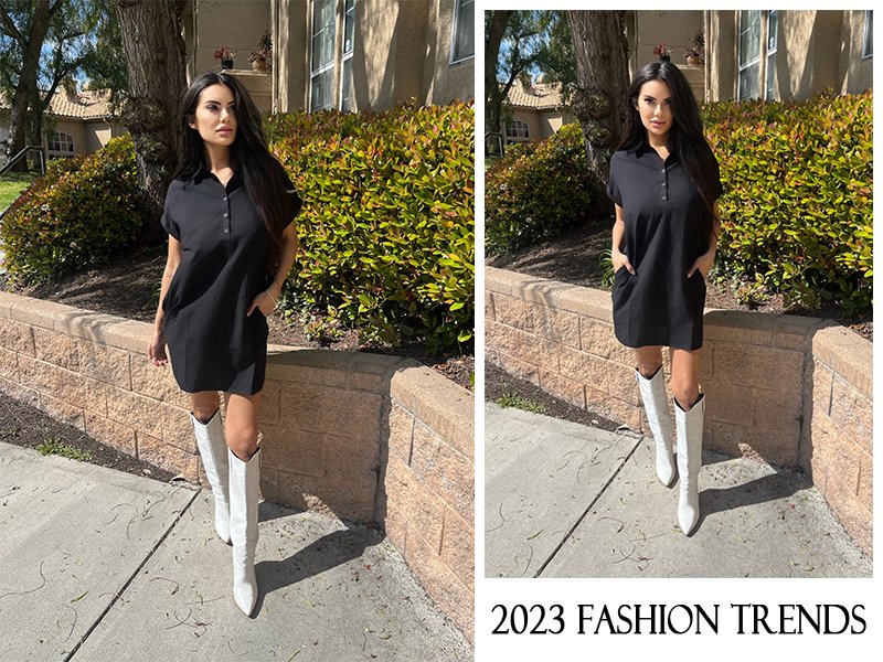  Womens Cotton Shirt Dress Button Down Beach Cover Up Shirts with Pockets